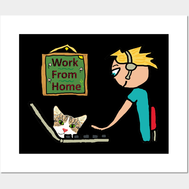 Work From Home Wall Art by Mark Ewbie